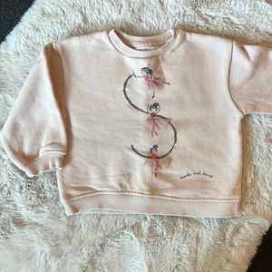 Zara “Smile and Dance” Sweatshirt 18-24